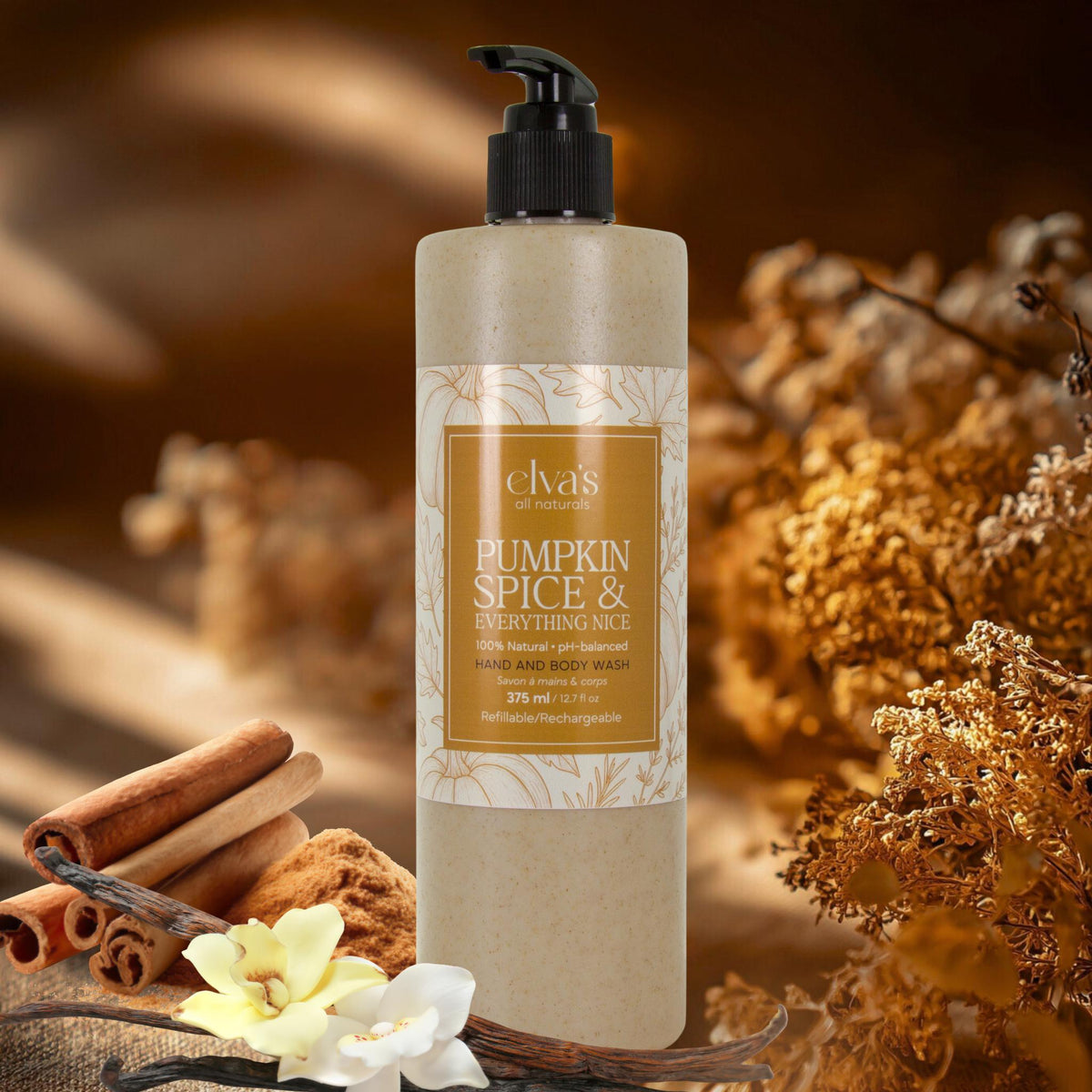 Pumpkin Spice Body Wash – Cinnamon, Clove & Vanilla | Elva’s– Elva's ...